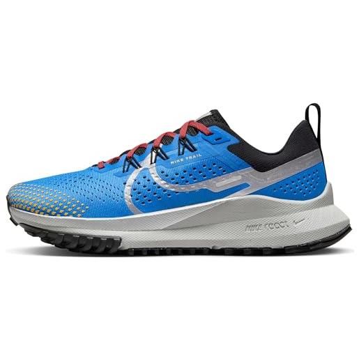 Nike w react pegasus trail 4, sneaker donna, lt photo blue/metallic silver-track, 38 eu