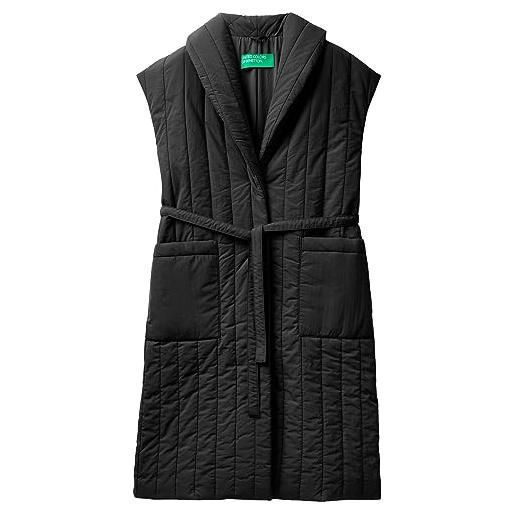 United Colors of Benetton gilet 2t2ldj006, giacca donna, nero 100, l