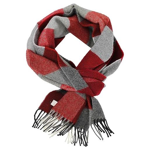 Rotfuchs sciarpa di lana di volpe rossa sciarpa invernale sciarpa da uomo morbida e calda lana di moda alla moda made in germany (rosso rosso, 180 x 30 cm)