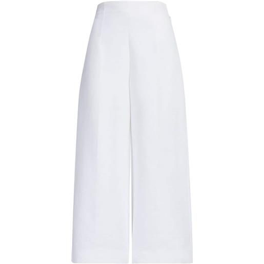 Marni pantaloni crop a gamba ampia - bianco