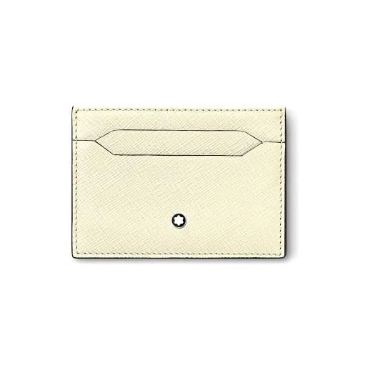 Montblanc sartorial 130838 - porta carte in pelle color avorio, dimensioni: 11 x 7,5 x 0,5 cm, avorio, 11 cm, moderno