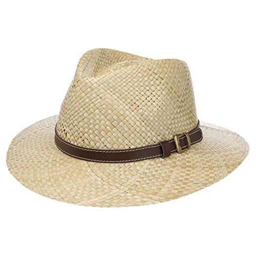 LIPODO cappello di paglia carsell traveller donna/uomo - made in italy da sole primavera/estate - s (54-55 cm) natura