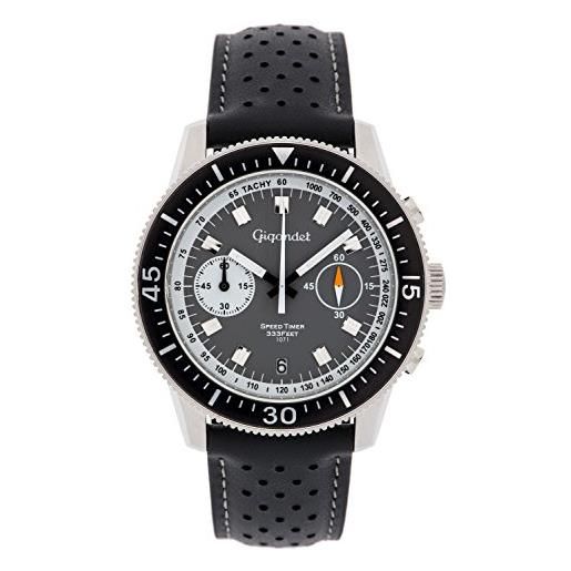 Gigandet speed timer orologio uomo cronografo analogico quartz grigio nero g7-003