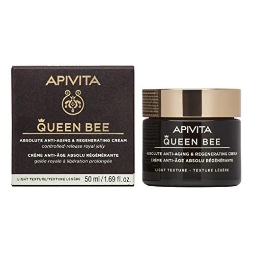 Apivita queen bee crema anti-age leggera con la pappa reale, 50 ml