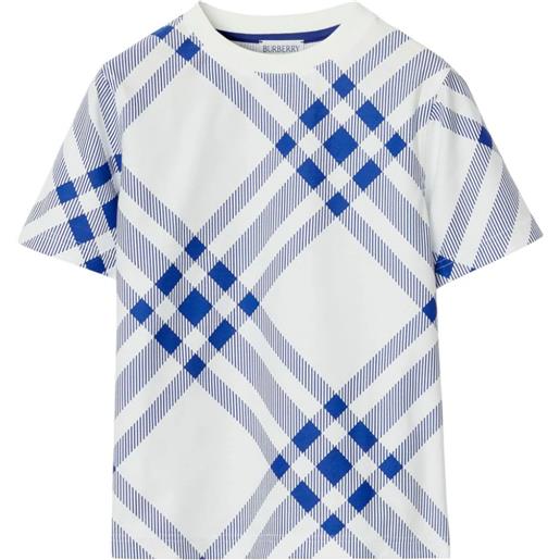 BURBERRY KIDS t-shirt con stampa check