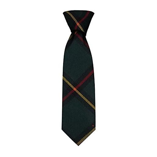 I LUV LTD gents neck tie marr green modern tartan lightweight scottish clan tie