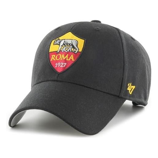47 '47 berretto di marca relaxed fit - mvp as roma nero, nero , etichettalia unica