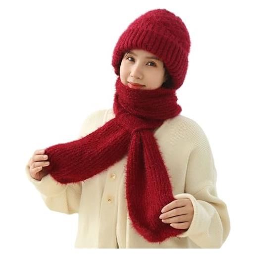 DRABEX sciarpa antivento con protezione per le orecchie integrata, cappelli sciarpa invernale con cappuccio donna, cappello caldo addensato accessori invernali (light pink, one size)
