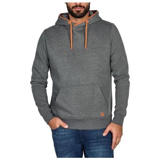 riverso rivsandro - felpa con cappuccio da uomo, vestibilità normale, di cotone, colore: marrone, rosso, blu, beige, nero, verde, taglie: s, m, l, xl, xxl, 3xl, 4xl, 5xl, marrone scuro, l
