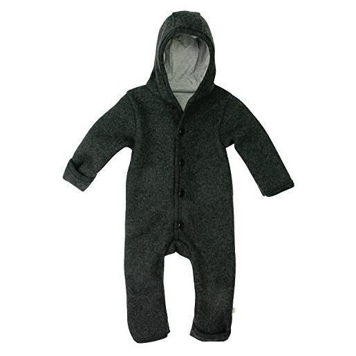 Disana - tutina per neonato in lana merinos grigio 62-68