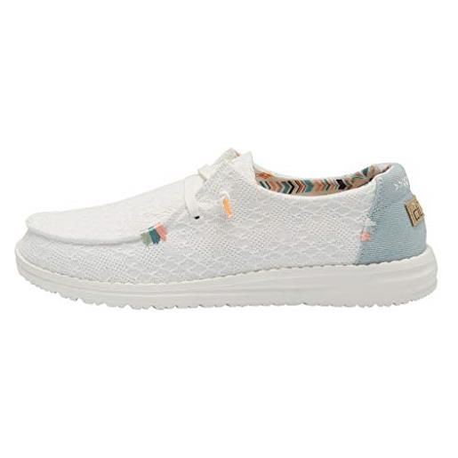 Hey Dude wendy, moccasin donna, bianco (chambray white), 36 eu