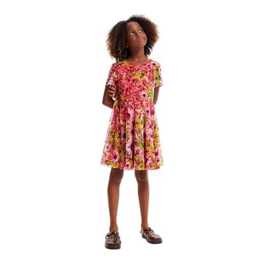 Desigual vest_garden 3012 rosa marlen dress, colore: rosso, 10 anni bambina