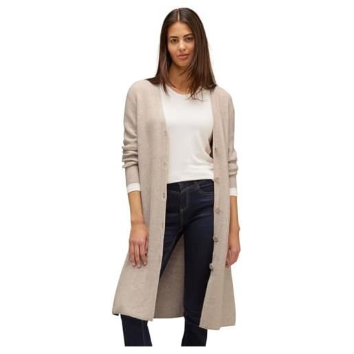 Street One a253692 cappotto in maglia, spring sand melange, 46 donna