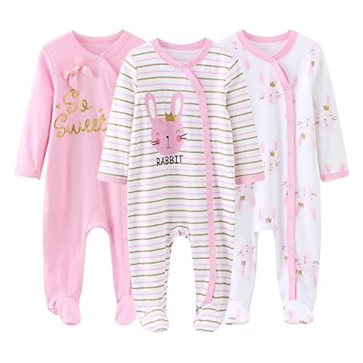 MAMIMAKA vestiti per bambini neonato coltiva tutine in cotone per bambini e ragazze, 0-18 mesi, colore 9, 6 mesi