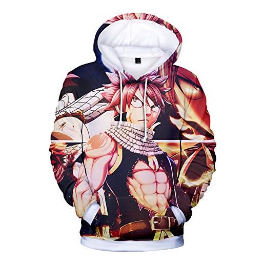 WANHONGYUE fairy tail anime felpe con cappuccio adulto cosplay 3d stampato hoodie pullover maglione outwear cappotto 3 m