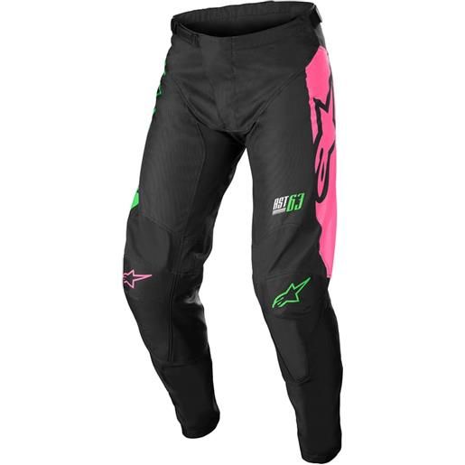 ALPINESTARS - pantaloni racer compass nero / verde neon / fluorescent rosa