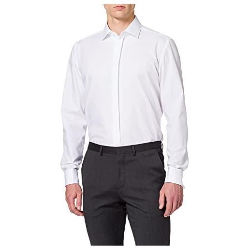 Seidensticker per feste moderne camicia, bianco (white 01), 43 uomo
