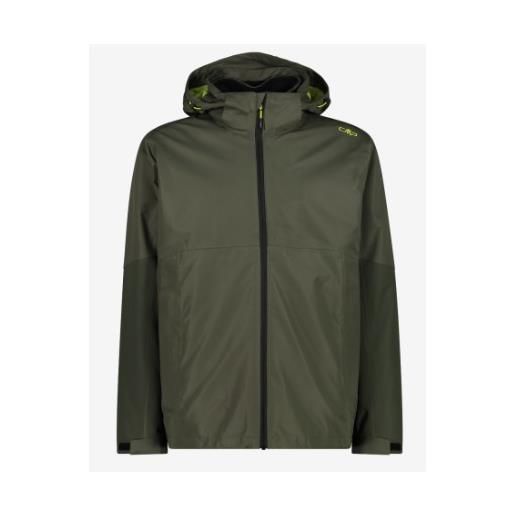 Cmp man jacket zip hd detach inn giacca int pile stacc verdone uomo