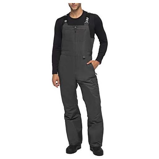 ARCTIX avalanche athletic fit insulated bib overalls, salopette con bretelle uomo, carbone, x-large (40-42w 30l)