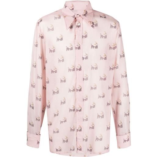 Maison Margiela camicia con stampa - rosa