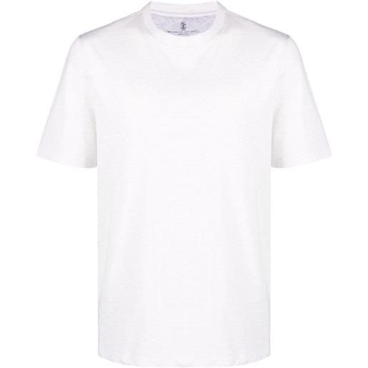 Brunello Cucinelli t-shirt con effetto melange - toni neutri