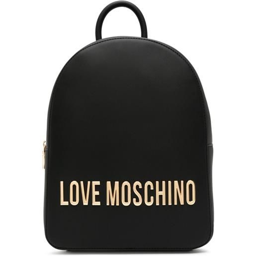 Love Moschino zaino con placca logo - nero
