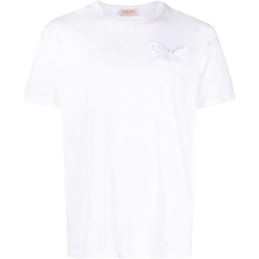 Valentino Garavani t-shirt con applicazione farfalla - bianco
