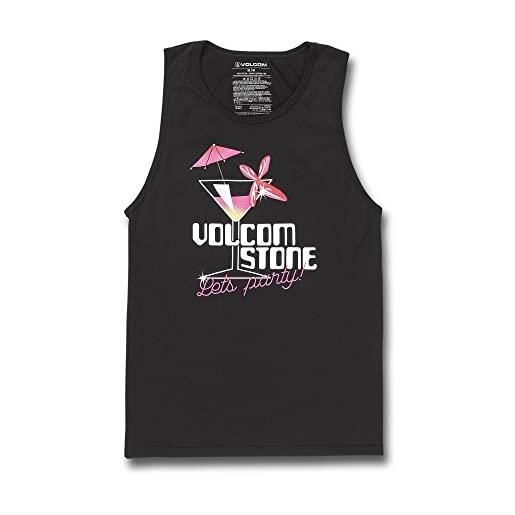 Volcom men's lets party black sleeveless tank top shirt xl