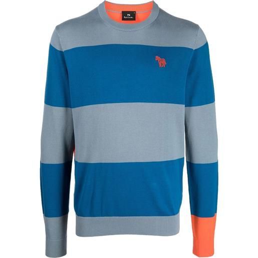 PS Paul Smith maglione con design color-block - blu
