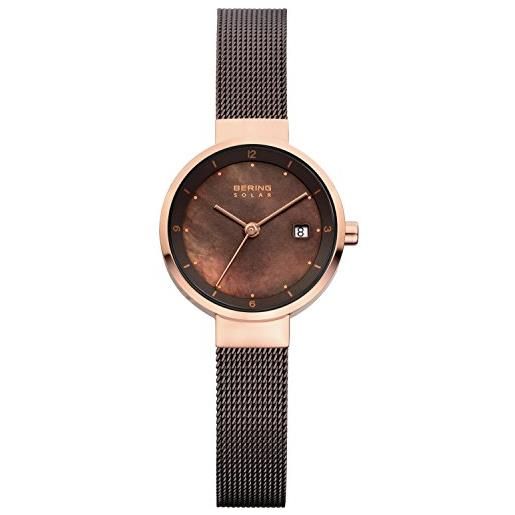 BERING donna analogico solare orologio con cinturino in acciaio inossidabile cinturino e vetro zaffiro 14426-265
