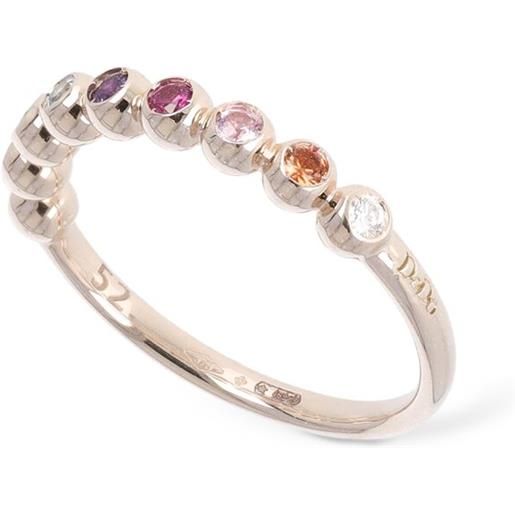 DODO anello bollicine in oro rosa 9kt / cristalli