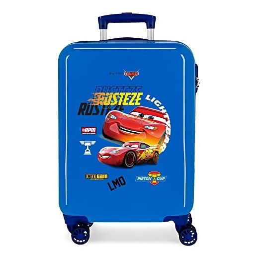 Disney cars rusteze lightyear valigia da cabina blu 38 x 55 x 20 cm rigida abs chiusura a combinazione laterale 34 l 2 kg 4 ruote doppie set a mano