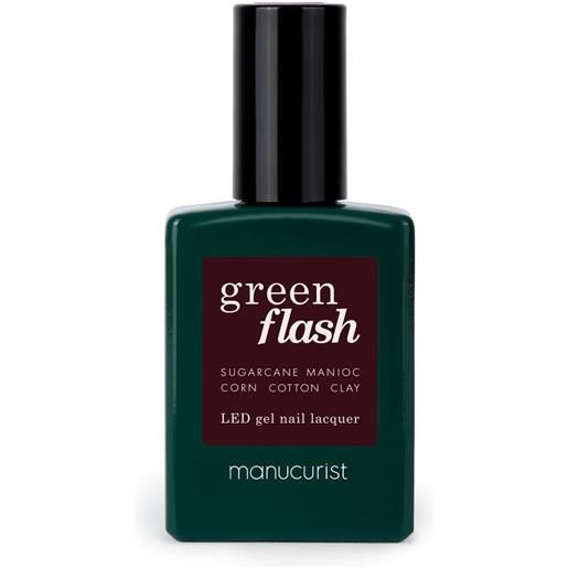 Manucurist green flash - smalto semipermanente 15ml smalto effetto gel hollyhock