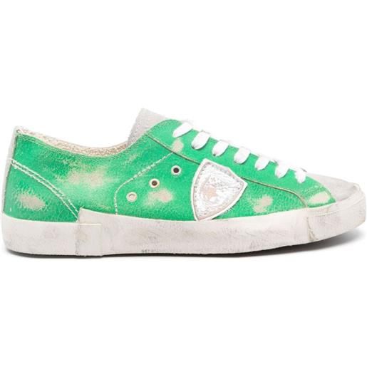 Philippe Model Paris paris logo-patch sneakers - verde