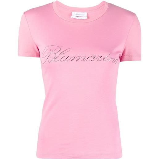 Blumarine t-shirt con decorazione - rosa