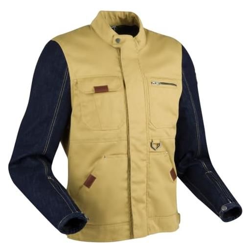 SEGURA, giacca da moto osborn jacket beige/blu, 4xl