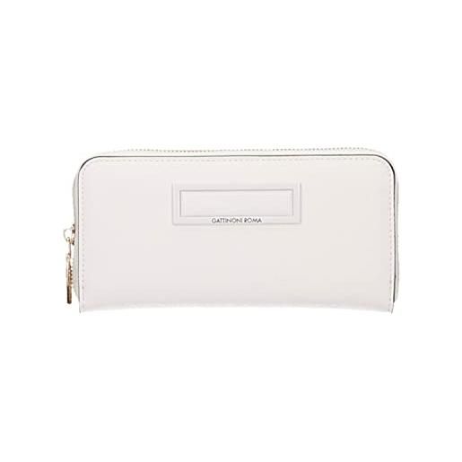Gattinoni portafoglio donna roma bianco portafoglio con zip greta wallet portamonete borsellino