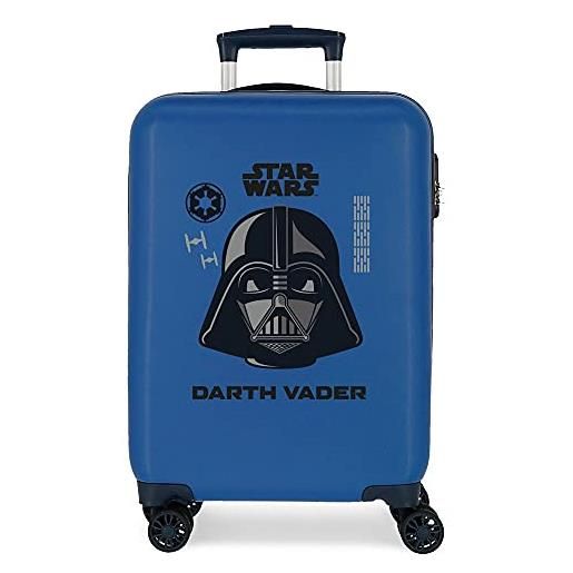 Star Wars darth vader valigia da cabina blu 38 x 55 x 20 cm rigida abs chiusura a combinazione laterale 34 l 2 kg 4 ruote doppie bagaglio a mano