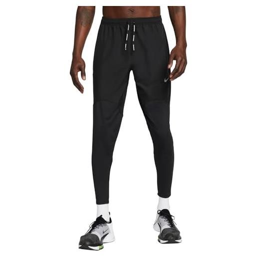 Nike dq4730-010 m nk df fast pant pantaloni sportivi uomo black/reflective silv taglia m