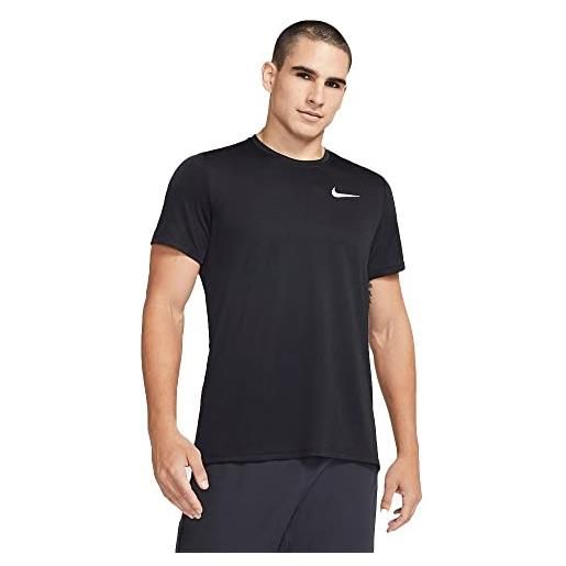 Nike m nk df superset top ss t-shirt, black/(white), 2xl uomo