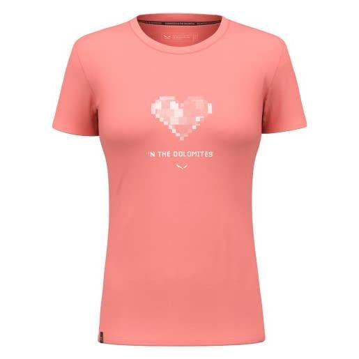 SALEWA pure heart dry w maglietta, lantana rosa, xl donna