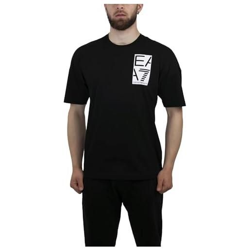 Emporio Armani ea7 t-shirt uomo nero t-shirt casual con stampa sul retro m