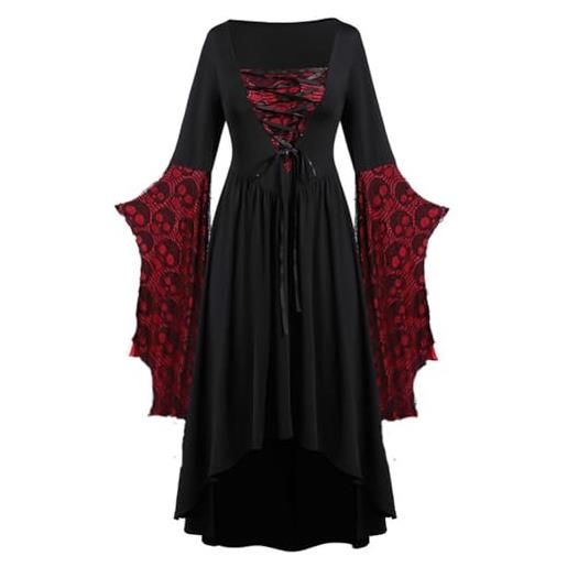 TaissBocco gothic dresses for women costumes queen ball gown masquerade dress halloween party dresses(4xl, f2)
