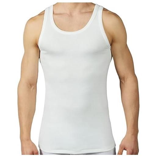 Generico nottingham canottiera lana cotone vl18 3pz (xxxl, bianco lana)