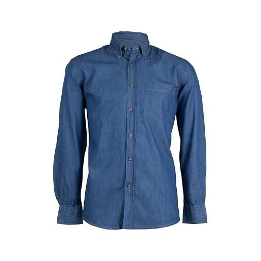 COVERI COLLECTION camicia jeans button down con taschino