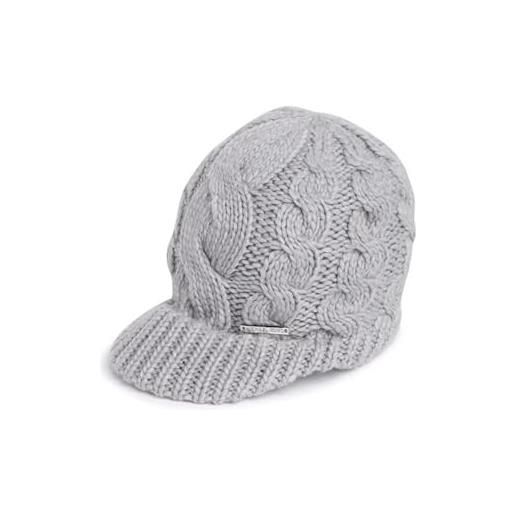 MICHAEL Michael Kors michael kors women's cableknit newsboy hat, grey