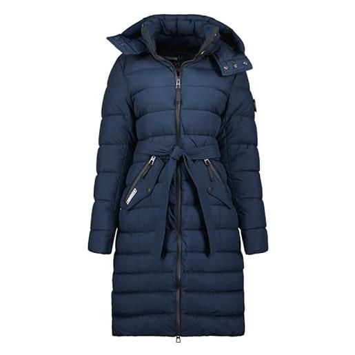 Geographical Norway cabima lady - giacca donna imbottita calda autunno-invernale - cappotto caldo - giacche antivento a maniche lunghe e tasche - abito ideale (blu marino m)