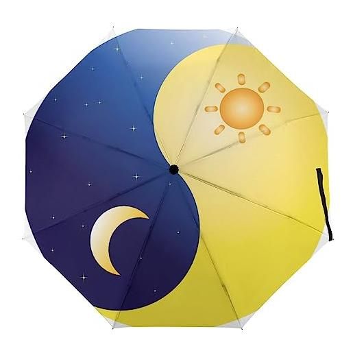 ORENZ ombrello automatico sole luna tai chi ombrelli pieghevoli ombrelli leggeri antivento ombrello portatile da viaggio
