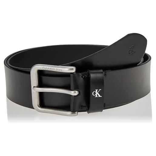 Calvin Klein Jeans calvin klein cintura uomo logo impresso vera pelle fibbia belt cinta k50k5i0785 taglia 100 cm colore principale black