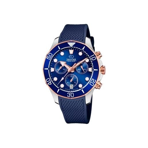 JAGUAR orologio modello j890 / 4 della collezione, cassa 38,50/38,50 mm cinturino in gomma blu scuro da donna j890/4